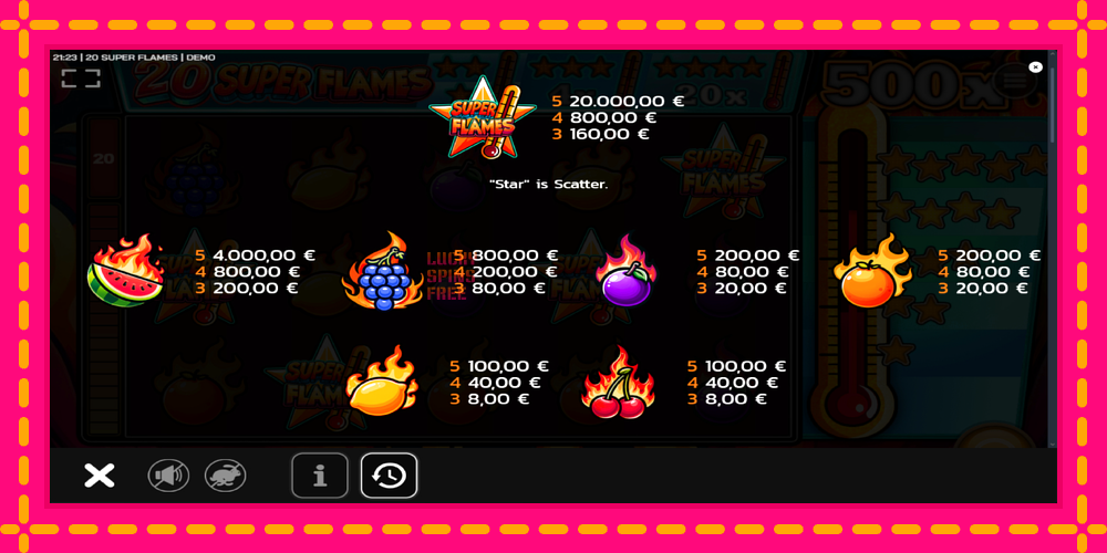 20 Super Flames - thiết bị chơi game với phần thưởng độc đáo, hình ảnh 5