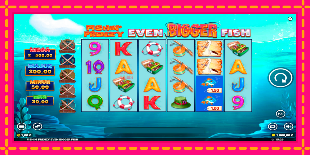 Fishin Frenzy Even Bigger Fish - thiết bị chơi game với phần thưởng độc đáo, hình ảnh 1