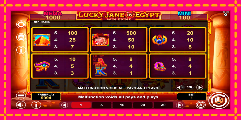 Lucky Jane in Egypt Win Spins - thiết bị chơi game với phần thưởng độc đáo, hình ảnh 6