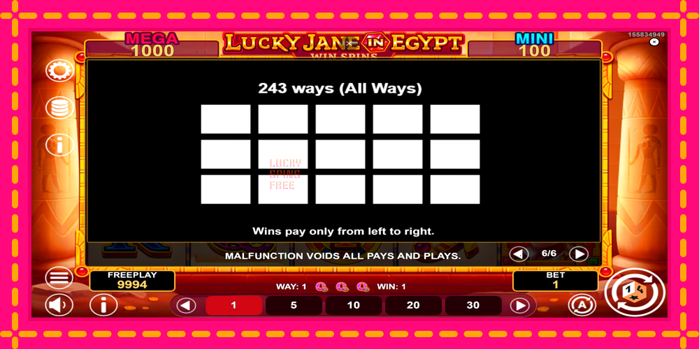 Lucky Jane in Egypt Win Spins - thiết bị chơi game với phần thưởng độc đáo, hình ảnh 7