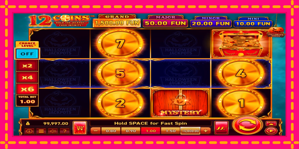 12 Coins Grand Gold Edition Halloween Jackpots - thiết bị chơi game với phần thưởng độc đáo, hình ảnh 2