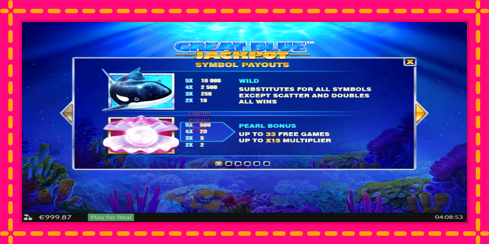 Great Blue Jackpot - thiết bị chơi game với phần thưởng độc đáo, hình ảnh 4