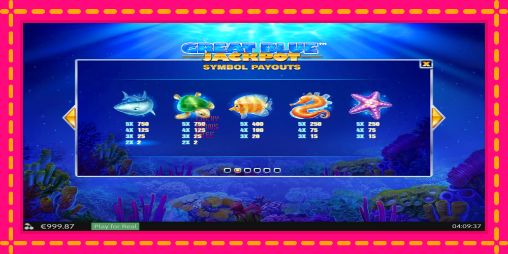 Great Blue Jackpot - thiết bị chơi game với phần thưởng độc đáo, hình ảnh 5