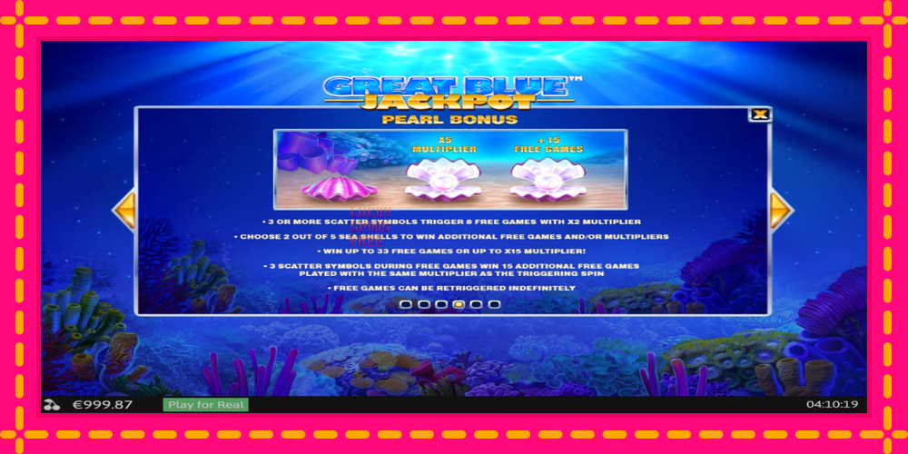 Great Blue Jackpot - thiết bị chơi game với phần thưởng độc đáo, hình ảnh 6