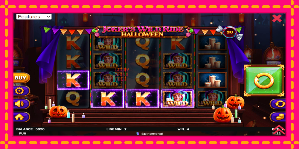 Jokers Wild Ride Halloween - thiết bị chơi game với phần thưởng độc đáo, hình ảnh 4