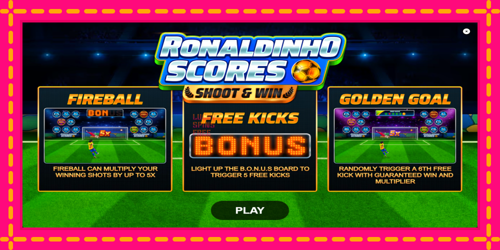 Ronaldinho Scores Shoot & Win - thiết bị chơi game với phần thưởng độc đáo, hình ảnh 1