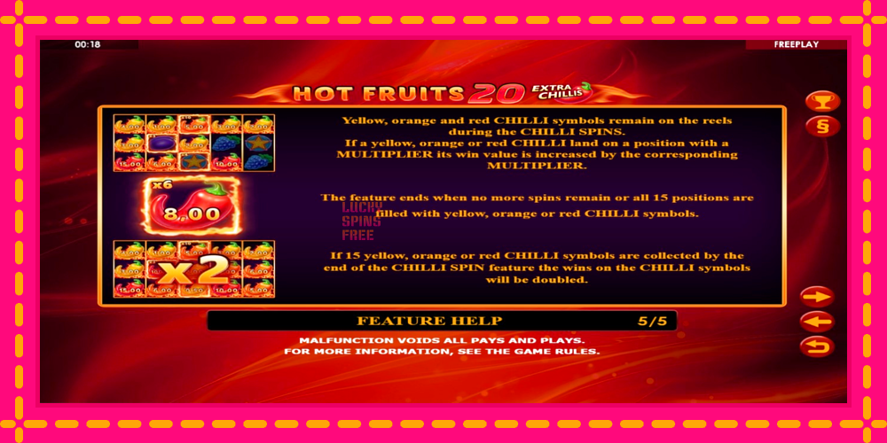 Hot Fruits 20 Extra Chillis - thiết bị chơi game với phần thưởng độc đáo, hình ảnh 7