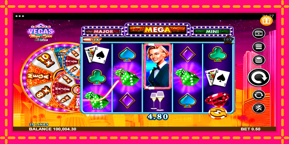 Triple Vegas Mega Spin - thiết bị chơi game với phần thưởng độc đáo, hình ảnh 2