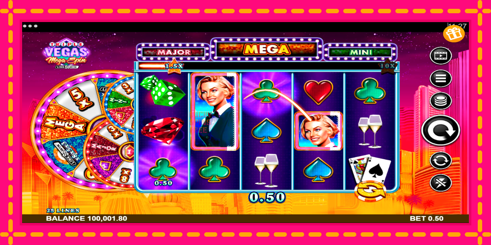 Triple Vegas Mega Spin - thiết bị chơi game với phần thưởng độc đáo, hình ảnh 4