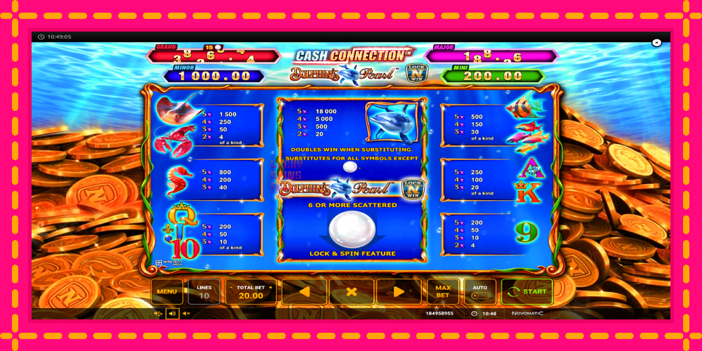 Cash Connection Dolphins Pearl - thiết bị chơi game với phần thưởng độc đáo, hình ảnh 5