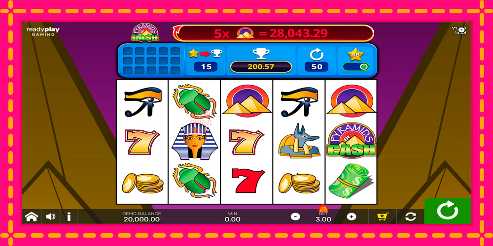 Pyramids of Cash with Reel Bingo - thiết bị chơi game với phần thưởng độc đáo, hình ảnh 1