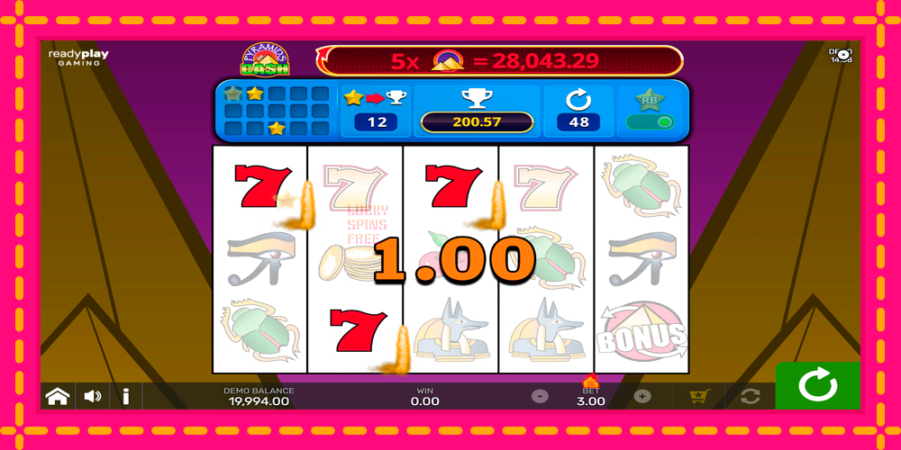 Pyramids of Cash with Reel Bingo - thiết bị chơi game với phần thưởng độc đáo, hình ảnh 2