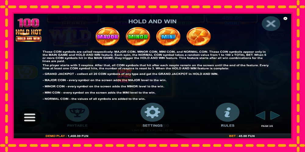 100 Hold Hot Hold and Win - thiết bị chơi game với phần thưởng độc đáo, hình ảnh 6