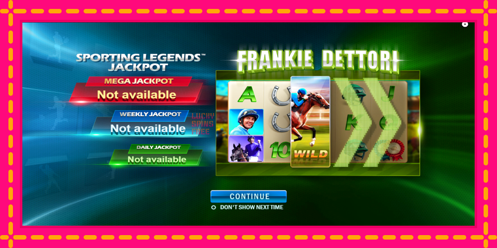 Frankie Dettori Sporting Legends - thiết bị chơi game với phần thưởng độc đáo, hình ảnh 1