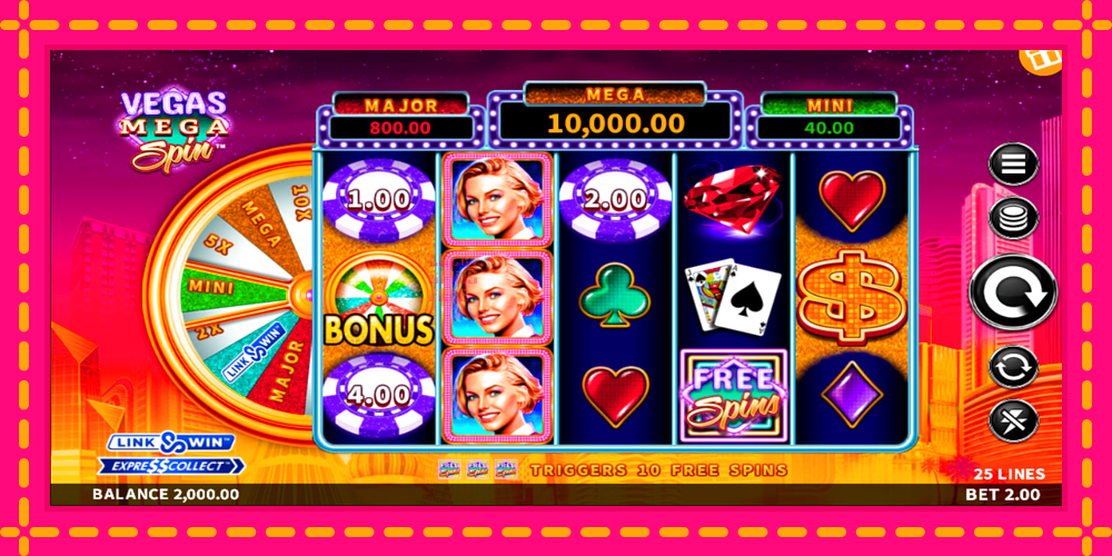 Vegas Mega Spin - thiết bị chơi game với phần thưởng độc đáo, hình ảnh 1