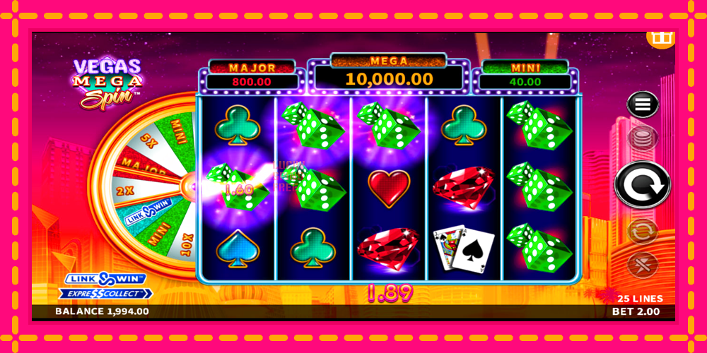 Vegas Mega Spin - thiết bị chơi game với phần thưởng độc đáo, hình ảnh 2