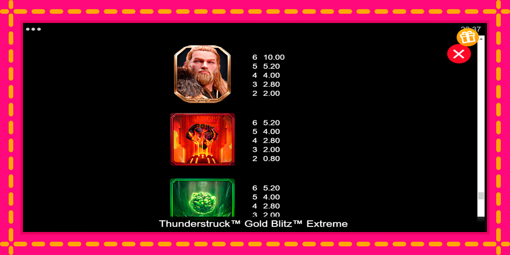 Thunderstruck Gold Blitz Extreme - thiết bị chơi game với phần thưởng độc đáo, hình ảnh 6