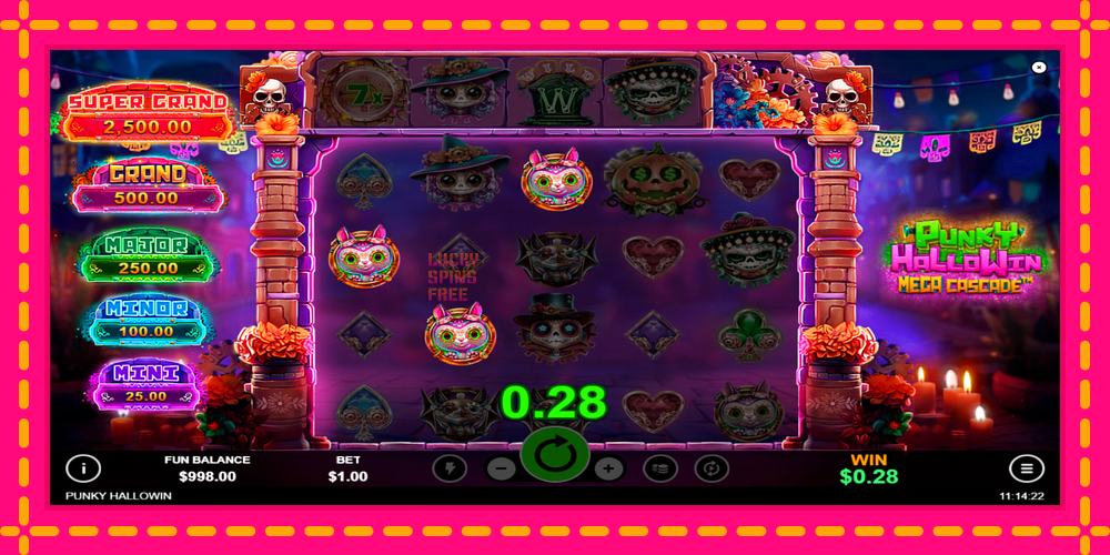 Punky HalloWin Mega Cascade - thiết bị chơi game với phần thưởng độc đáo, hình ảnh 2