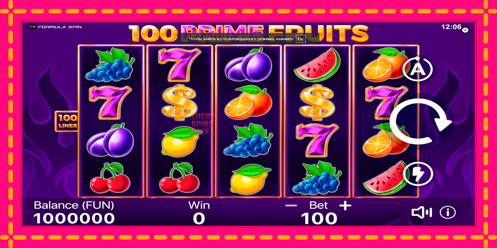 100 Prime Fruits - thiết bị chơi game với phần thưởng độc đáo, hình ảnh 1