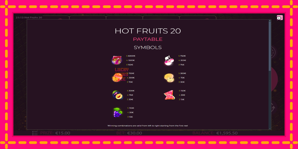 Hot Fruits 20 - thiết bị chơi game với phần thưởng độc đáo, hình ảnh 5