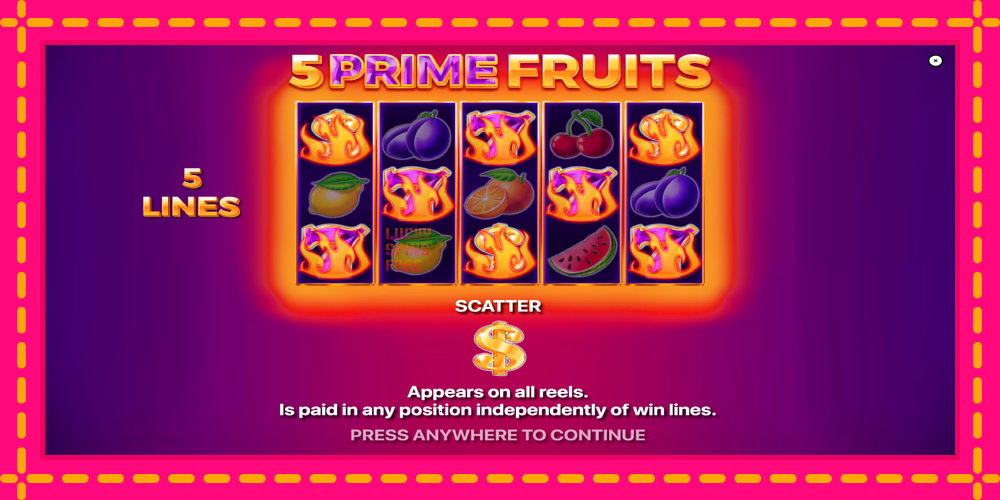 5 Prime Fruits - thiết bị chơi game với phần thưởng độc đáo, hình ảnh 1