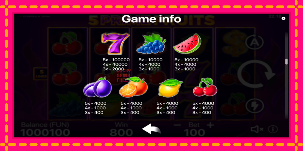 5 Prime Fruits - thiết bị chơi game với phần thưởng độc đáo, hình ảnh 5