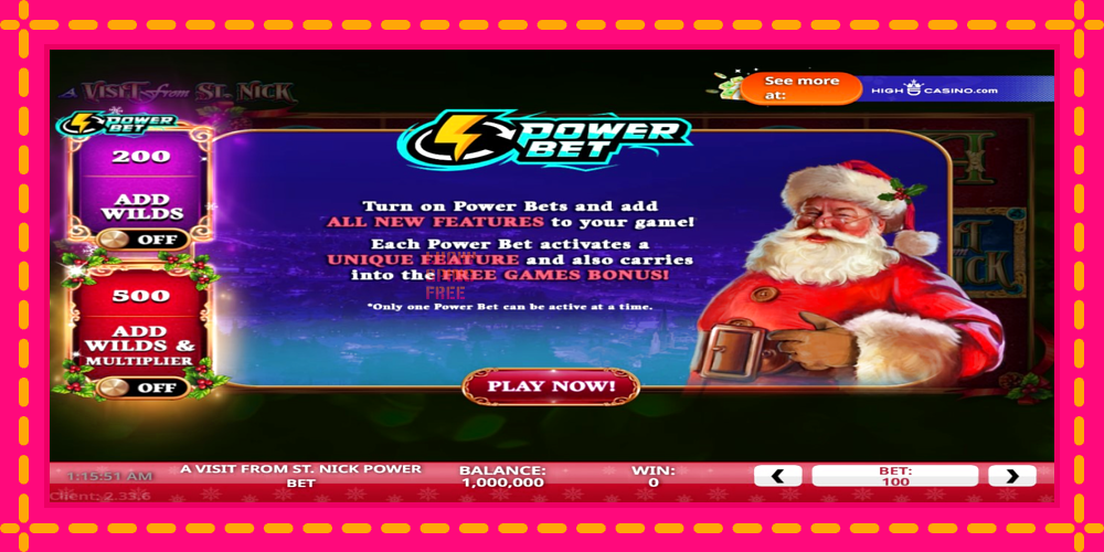 A Visit From St. Nick Power Bet - thiết bị chơi game với phần thưởng độc đáo, hình ảnh 1