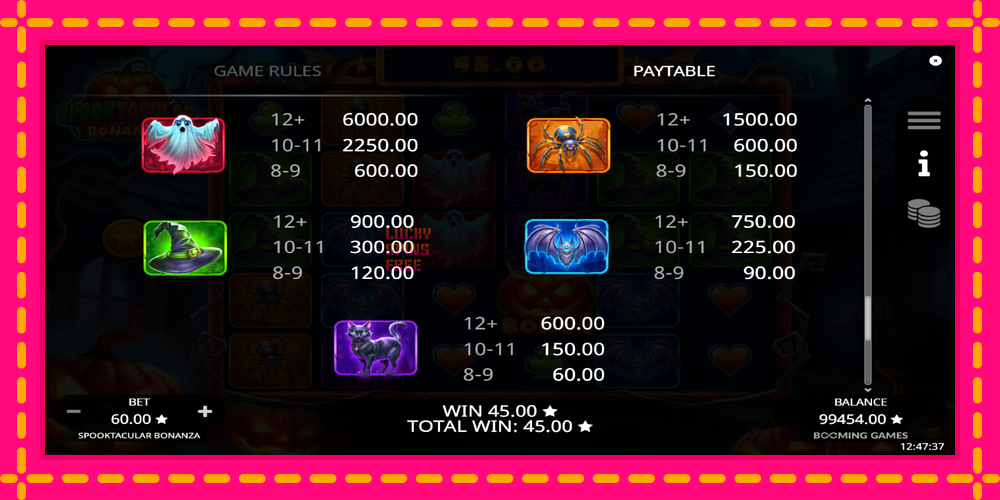 Spooktacular Bonanza - thiết bị chơi game với phần thưởng độc đáo, hình ảnh 6