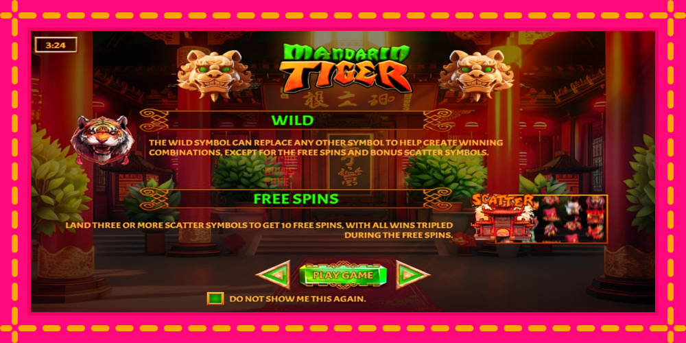 Mandarin Tiger - thiết bị chơi game với phần thưởng độc đáo, hình ảnh 1