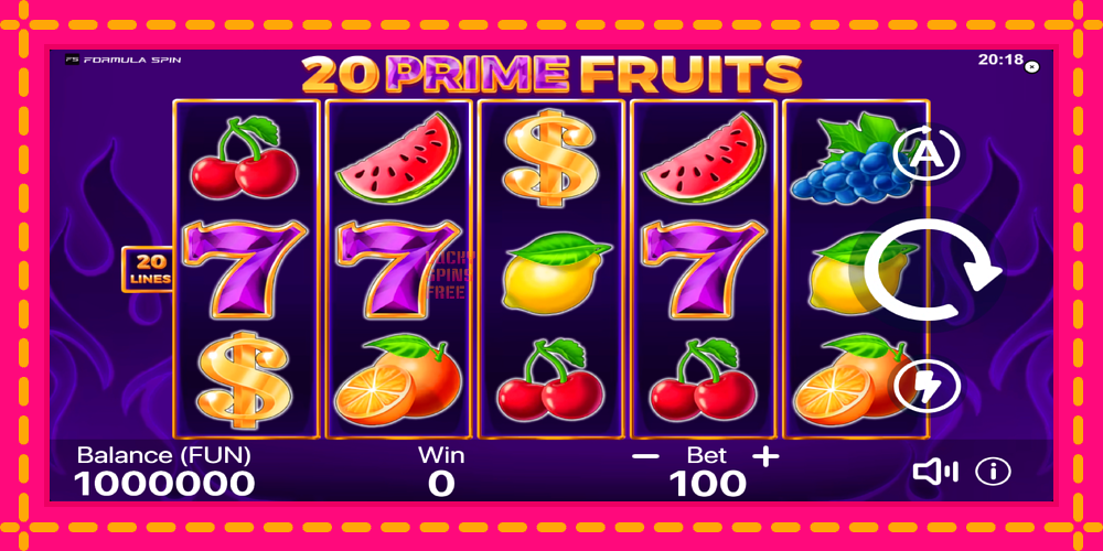 20 Prime Fruits - thiết bị chơi game với phần thưởng độc đáo, hình ảnh 1