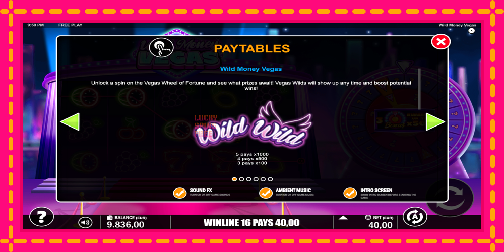 Wild Money Vegas - thiết bị chơi game với phần thưởng độc đáo, hình ảnh 5