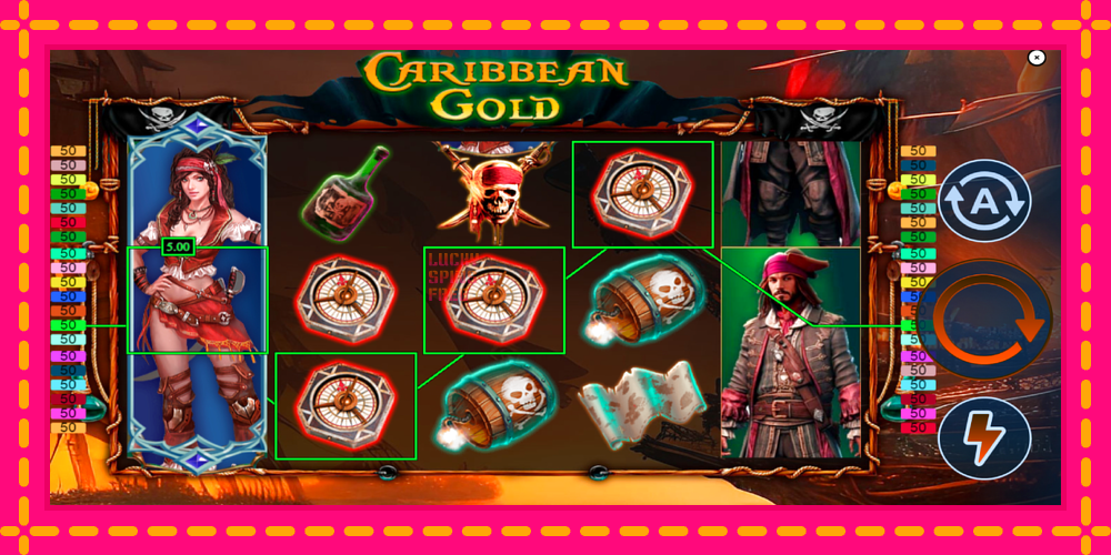 Caribbean Gold - thiết bị chơi game với phần thưởng độc đáo, hình ảnh 3