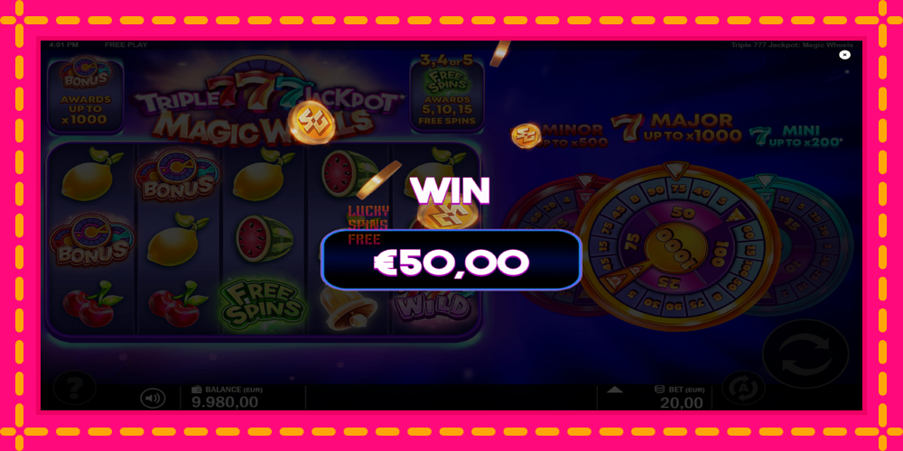 Triple 777 Jackpot Magic Wheels - thiết bị chơi game với phần thưởng độc đáo, hình ảnh 3