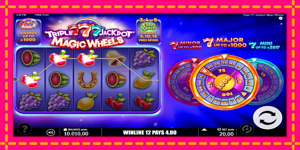 Triple 777 Jackpot Magic Wheels - thiết bị chơi game với phần thưởng độc đáo, hình ảnh 4