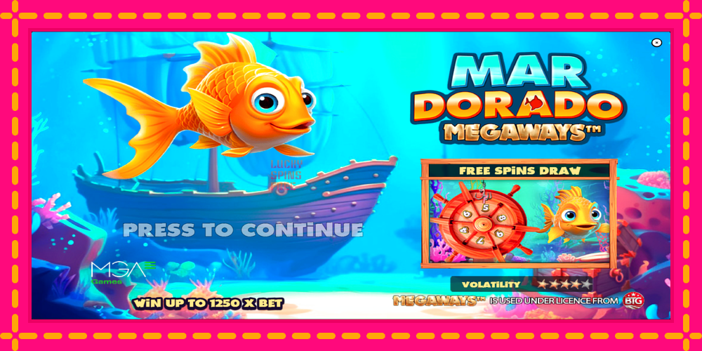 Mar Dorado Megaways - thiết bị chơi game với phần thưởng độc đáo, hình ảnh 1