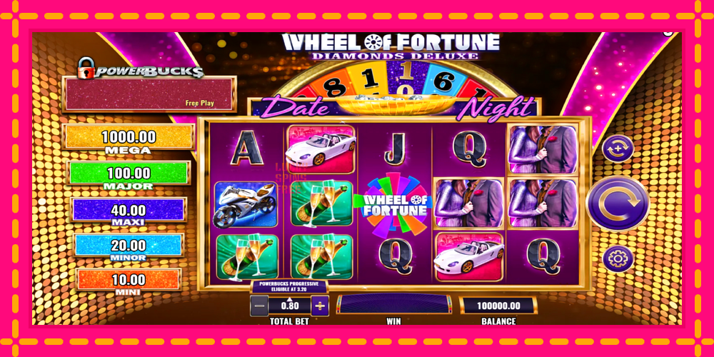 PowerBucks Wheel of Fortune Diamonds Deluxe Date Night - thiết bị chơi game với phần thưởng độc đáo, hình ảnh 2