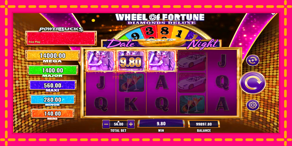 PowerBucks Wheel of Fortune Diamonds Deluxe Date Night - thiết bị chơi game với phần thưởng độc đáo, hình ảnh 3