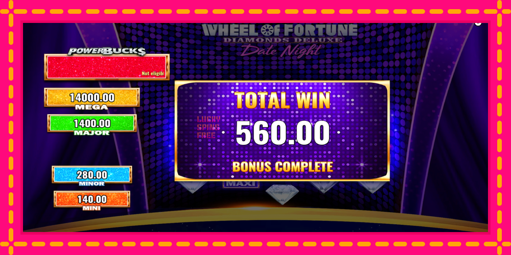 PowerBucks Wheel of Fortune Diamonds Deluxe Date Night - thiết bị chơi game với phần thưởng độc đáo, hình ảnh 5