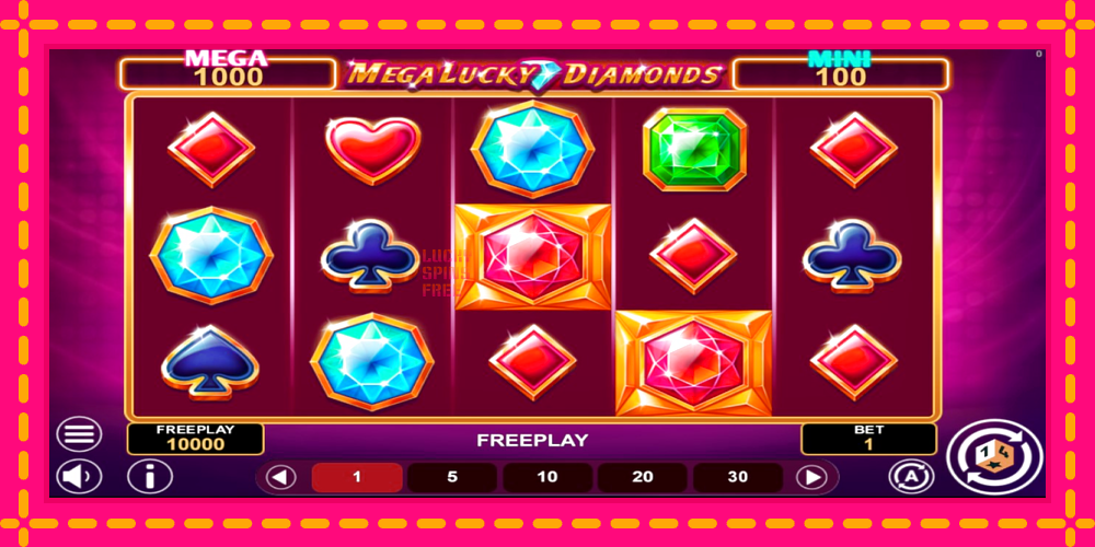 Mega Lucky Diamonds Hold & Win - thiết bị chơi game với phần thưởng độc đáo, hình ảnh 1