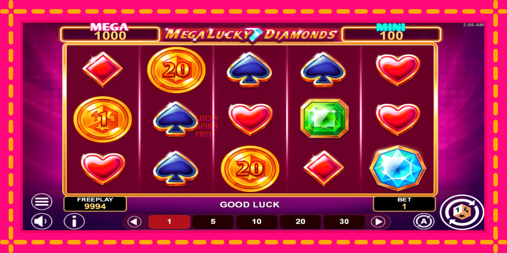 Mega Lucky Diamonds Hold & Win - thiết bị chơi game với phần thưởng độc đáo, hình ảnh 2