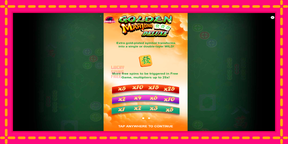 Golden Mahjong Deluxe - thiết bị chơi game với phần thưởng độc đáo, hình ảnh 1