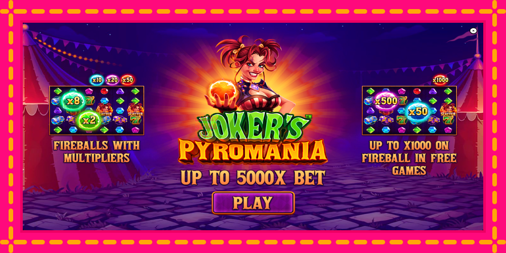 Jokers Pyromania - thiết bị chơi game với phần thưởng độc đáo, hình ảnh 1