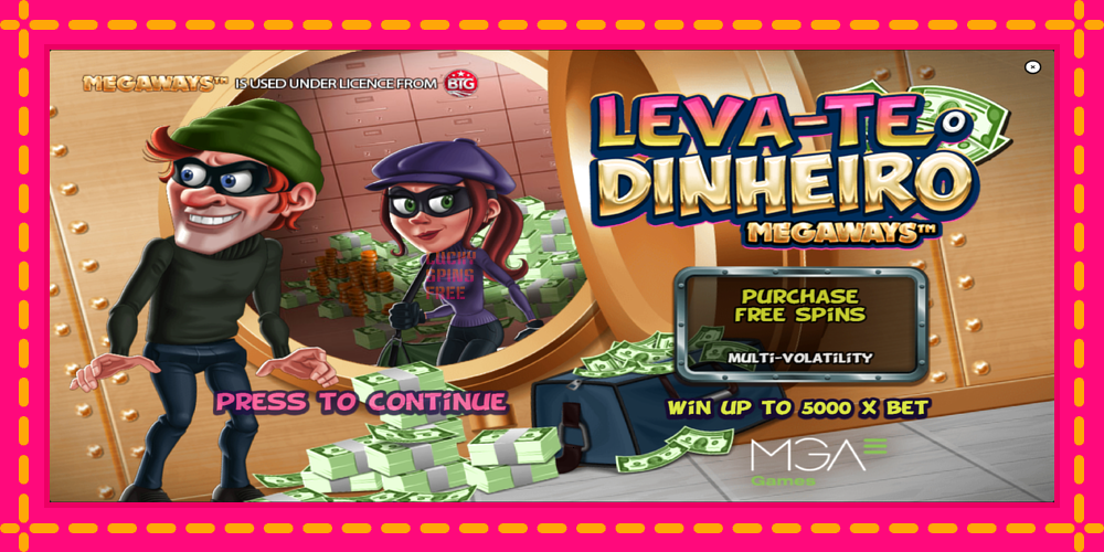 Leva-te o Dinheiro Megaways - thiết bị chơi game với phần thưởng độc đáo, hình ảnh 1