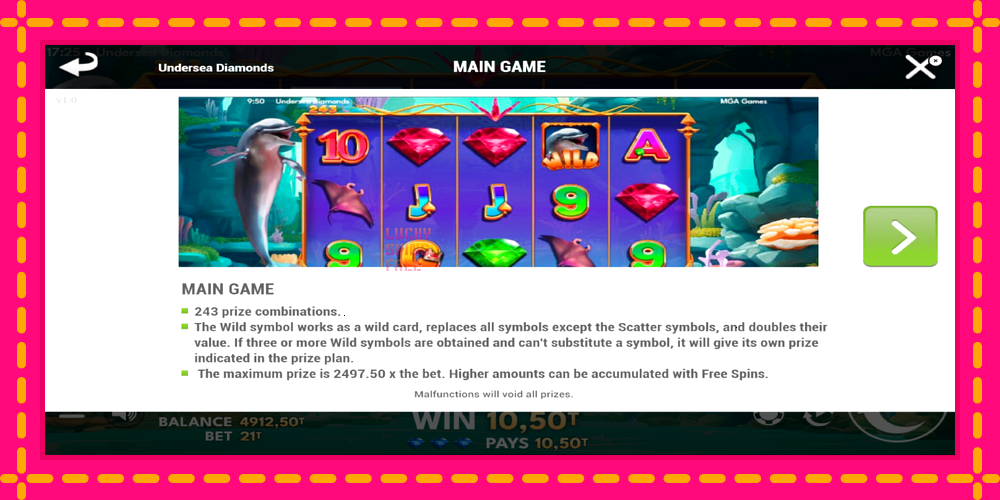 Undersea Diamonds - thiết bị chơi game với phần thưởng độc đáo, hình ảnh 6