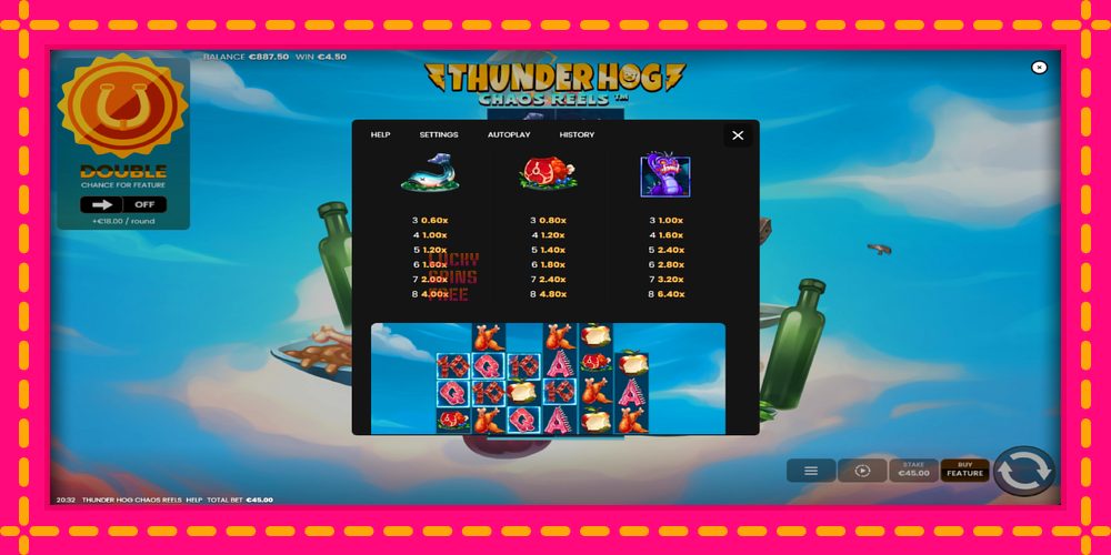 Thunder Hog Chaos Reels - thiết bị chơi game với phần thưởng độc đáo, hình ảnh 6