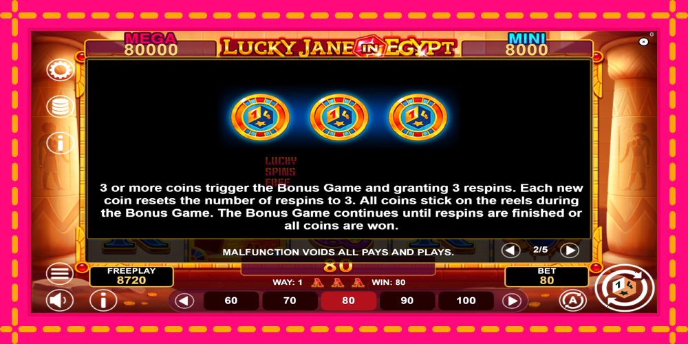 Lucky Jane in Egypt Hold & Win - thiết bị chơi game với phần thưởng độc đáo, hình ảnh 6