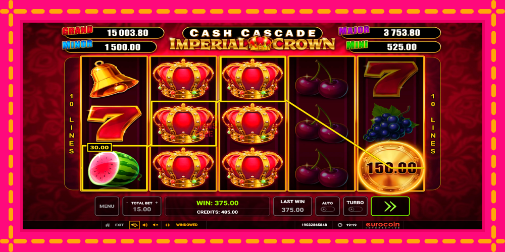 Cash Cascade Imperial Crown - thiết bị chơi game với phần thưởng độc đáo, hình ảnh 2