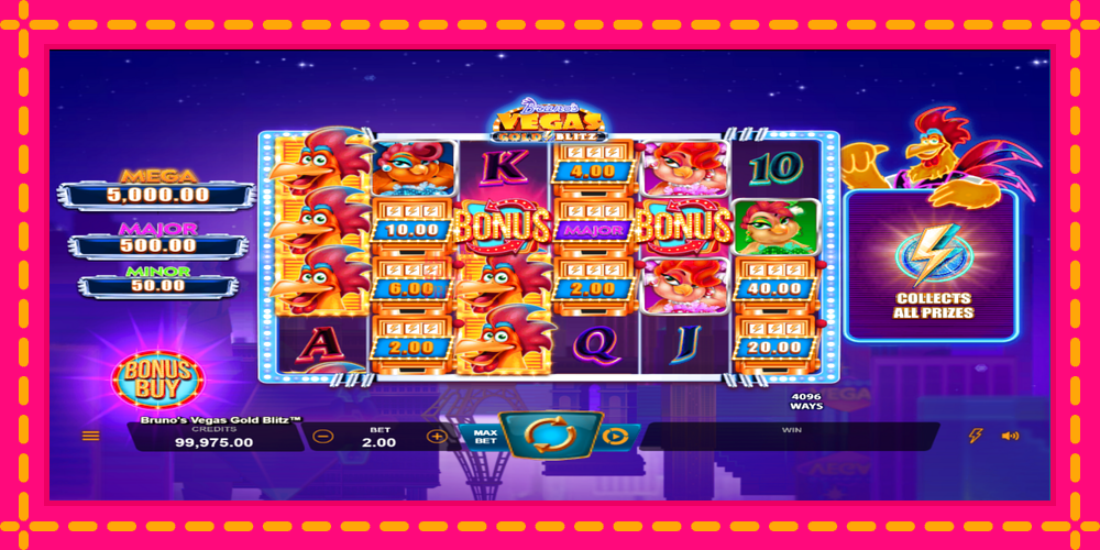 Brunos Vegas Gold Blitz - thiết bị chơi game với phần thưởng độc đáo, hình ảnh 1