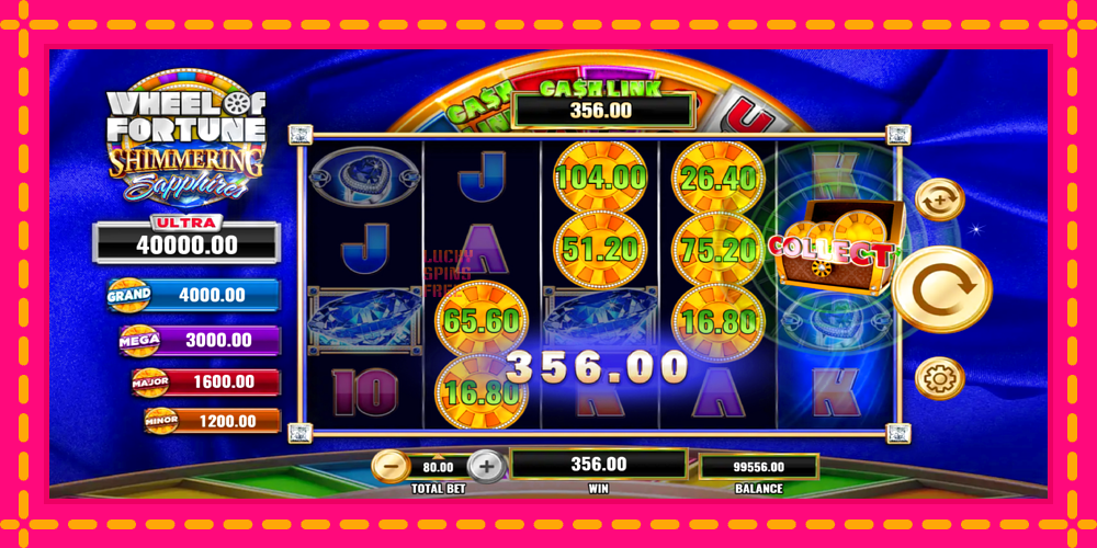 Wheel of Fortune Shimmering Sapphires - thiết bị chơi game với phần thưởng độc đáo, hình ảnh 4