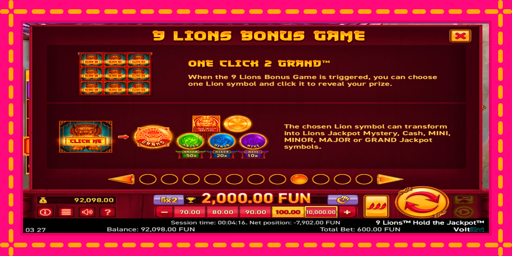 9 Lions: Hold The Jackpot - thiết bị chơi game với phần thưởng độc đáo, hình ảnh 3